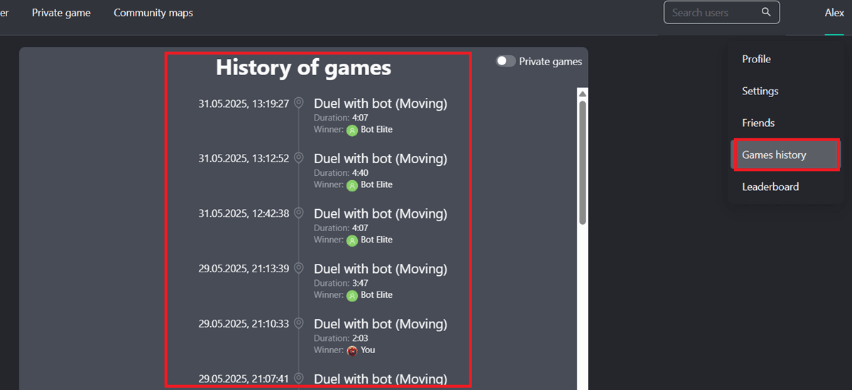 games history