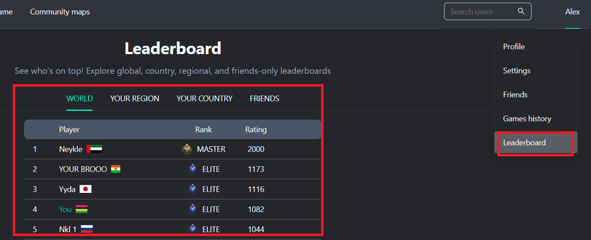 leaderboard